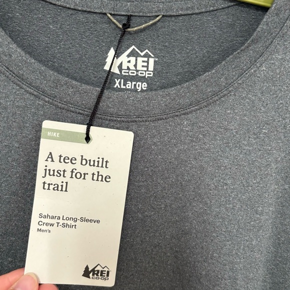 Rei Co-op Shirt Men’s XL Sahara Long Sleeve T Shirt 2.0 Gray Hiking UPF 30 Solid - Picture 2 of 7